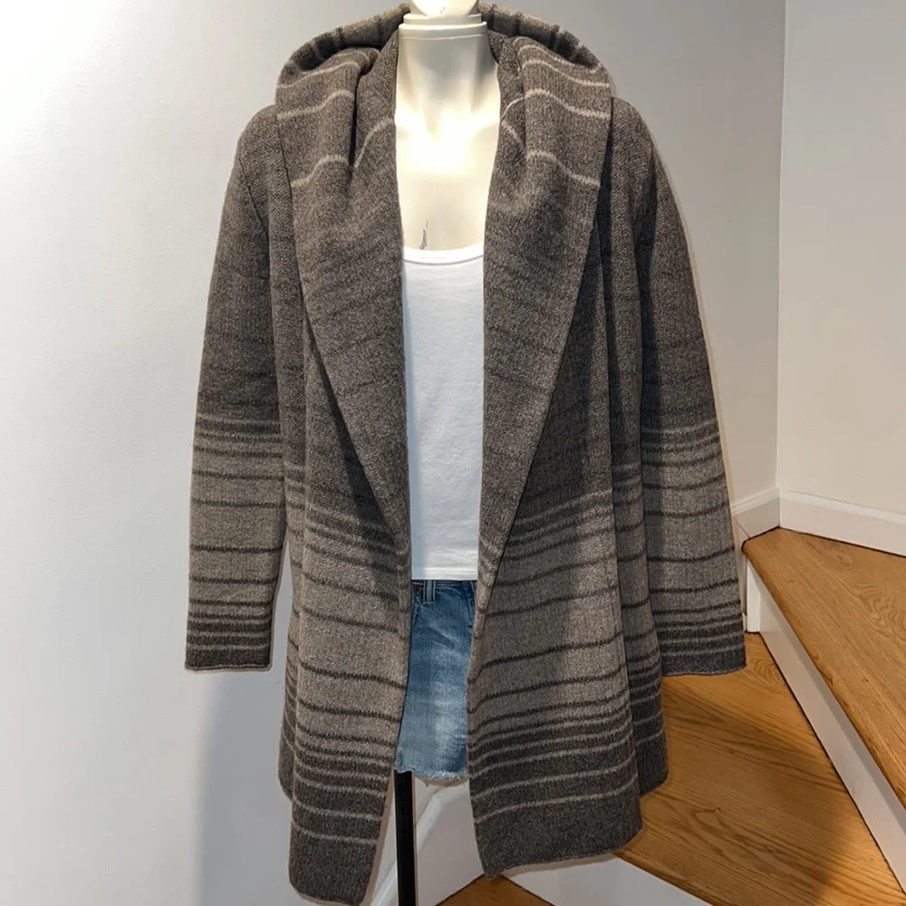 VINCE WOOL/ALPACA SWEATER COAT / CARDIGAN - Picture 4 of 9